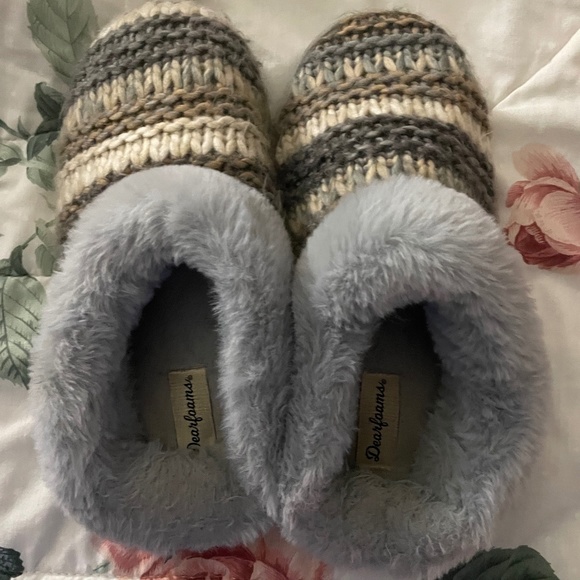 dearfoams Shoes - Crochet Memory Foam Slippers